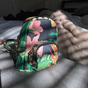 ASOS Mini Backpack with tropical print